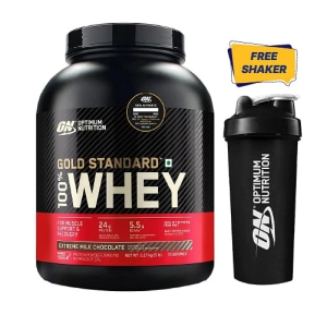 ON Gold Standard 100 Whey Protein 5 lbs Extreme Milk Chocolate for Muscle Support & Recovery, Vegetarian, Whey Isolate, Free Shaker.-ON Gold Standard 100% Whey Protein 5 lbs, Extreme Milk Chocola