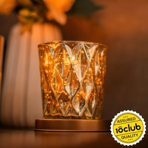 Gilded Diamond Glass Candle