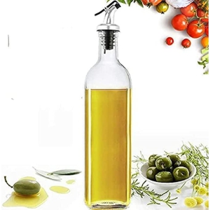 Oil Dispenser Bottle Vinegar Bottle 1000ml Glass Bottle for Cooking pack of 2