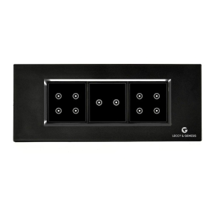 L&G 6 Modular Smart Switch Panel, Wifi Touch Switch Board | German Technology meets Indian Standards (Size: 6M- 220 x 90 x 45 mm)-Bronze / Glass