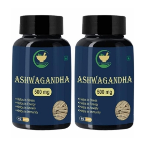 FIJ AYURVEDA Ashwagandha Capsule Helps in Anxiety & Stress Relief for Men & Women - 500mg 120Capsules