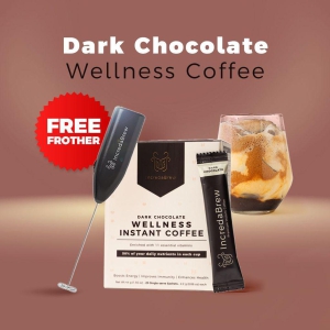 Dark Chocolate Wellness Instant Coffee + Free Frother