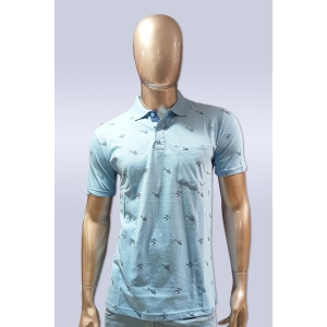 Blue Color Cotton Mens Tshirt