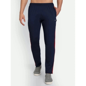 Zeffit - Navy Cotton Blend Mens Trackpants ( Pack of 1 ) - None