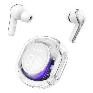 VEhop Transparent PRO Bluetooth True Wireless (TWS) In Ear 30 Hours Playback Fast charging,Powerfull bass IPX4(Splash & Sweat Proof) White