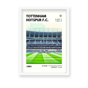 Tottenham Hotspur Stadium Premium Wall Art-A1 / White Frame