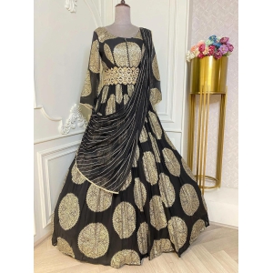 Beautiful Black Indo Gown-XL