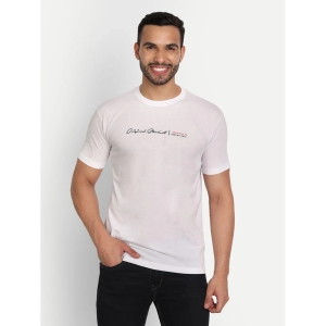 Zeffit - White Cotton Blend Regular Fit Mens T-Shirt ( Pack of 1 ) - None