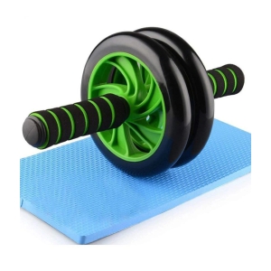 Abs Crossfit Roller Set with Knee Mat for Gym Workout & Fitness Exercise (Pack of 1) - FREE SIZE