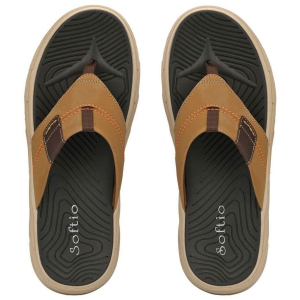 softio - Brown Mens Thong Flip Flop - None