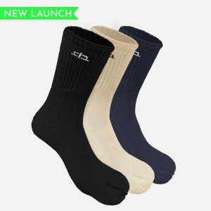 Bamboo Toe Calf Socks for Women - 3 Pairs-Black | Beige | Dark Grey