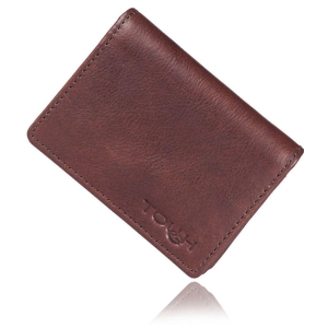 Tough Brown Pure Leather Card Holder Wallet - Brown