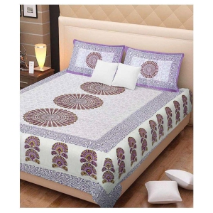 frion-kandy-cotton-double-bedsheet-with-2-pillow-covers-purple