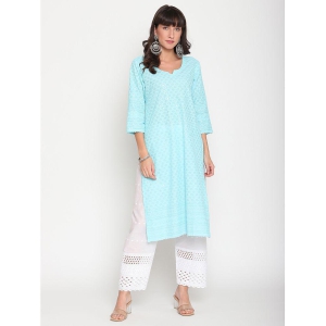 queenley-blue-cotton-womens-straight-kurti-pack-of-1-3xl