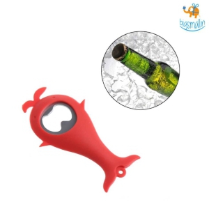 Aquatic Bottle Opener with Magnet-Shark / Red