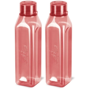 Milton Prime 1000 Pet Water Bottle, Set of 2, 1 Litre Each, Burgundy - Burgundy