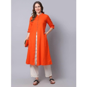 pistaa-orange-cotton-womens-a-line-kurti-pack-of-1-none