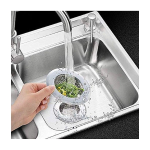 Stainless Steel Sink Strainer Kitchen Drain Basin Basket Filter Stopper Drainer/Jali 11cm  (Medium, Silver)