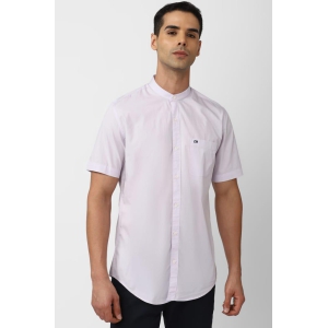 men-white-slim-fit-solid-half-sleeves-casual-shirt