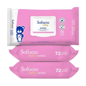 Softsens - Scented Wet wipes For Babies ( Pack of 3 )