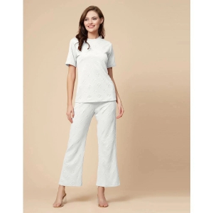 Selvia White Dyed Pant Top Set - None