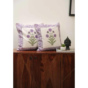 Diana Bud  Hand Block Print Cotton Cushion Cover