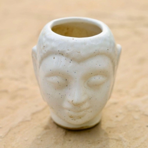 3 Inch White Buddha Designer Ceramic pot