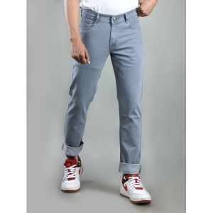 Aflash Slim Fit Basic Mens Jeans - Light Grey ( Pack of 1 ) - None