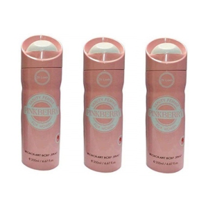 St. Louis PinkBerry Deodorant Body Spray Deodorant Spray - For Men & Women.200 ml each.pack of 3. - 500ml