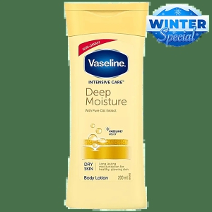 Vaseline Intensive Care Deep Moisture Body Lotion - Dry Skin, With Pure Oat Extract, Long Lasting Moisturization, 200 Ml