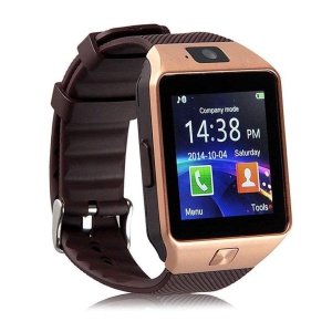 PunnkFunnk DZ09 Bluetooth Calling Smartwatch with Camera, Touch Screen, Sim Card & SD Card Support for Smartphones, Calling Watch (Gold)