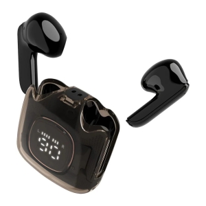 VERONIC With Digital Display Bluetooth True Wireless (TWS) In Ear 30 Hours Playback Powerfull bass,Fast charging IPX4(Splash & Sweat Proof) Black