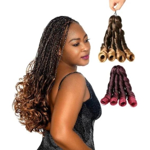 Spiral Curl Synthetic Hair-#T1B/27 / 24 ( 2 bundles in a pack )