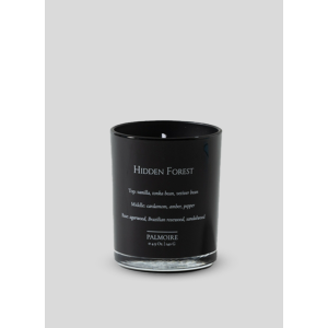 Hidden Forest Soy Wax Candle with Fortune Stone-Black / Small