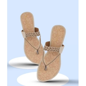 Women Beige Flats Sandal