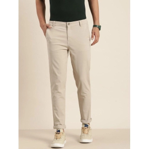 Difference of Opinion Regular Flat Men's Chinos - Beige ( Pack of 1 ) - None