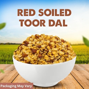 Organic Red Soiled Toor Dal / Mankattiya Thuvaram Paruppu 500 Grams