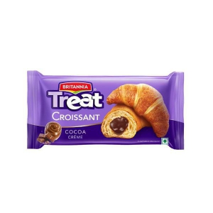 Britannia Treat Croissant Cocoa Creme Filling 100 Percentage Veg Soft 6x45 Gms Multipack