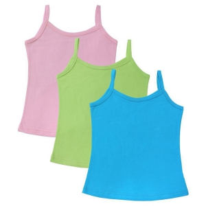 Bodycare Girls Vest Dori Neck Sleeveless Pack Of 3-Assorted - None