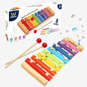 Wooden Xylophone Musical Toy 8 Note (Big Size)-Free Size