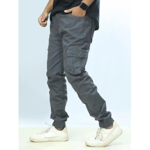 Mens Casual Cotton Jogger with RIB 499-Cotton / Dark ash / 36