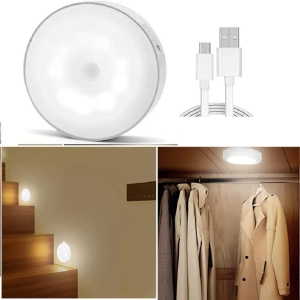 Motion Sensor Light for Home with USB Charging Wireless Self Adhesive LED Night Light-Pack of 2