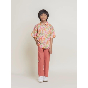 Floral Printed Boys Shirt With Pants Combo Set-12-13Y