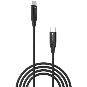 Portronics - Black 3A Type C Cable 1 Meter - Black