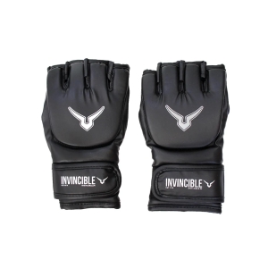 Invincible MMA Combat Gloves - Quality for Ultimate Performance in Mixed Martial Arts Fight-Black / Large / X-Large