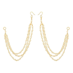 Abhaah Brass Brass and Pearl Earring for Women''s, White