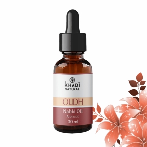 Khadi Natural Oudh Belly Button Oil for Acne & Dark Spots (30ml) | Ayurvedic Nabhi Oil for Skin Health Improvement | Contains Lemon Oil, Neem Oil for Skin