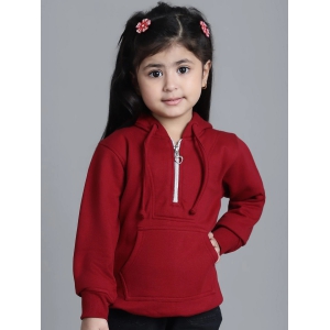 MINI & MING the winter wardrobe Girls Solid Hooded Sweatshirt