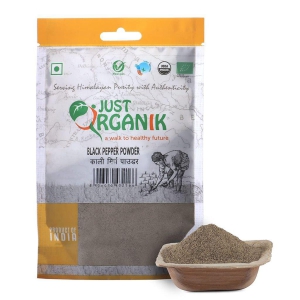 Just Organik Black Pepper Powder 200 g, (4 x 50 g), 100% Organic