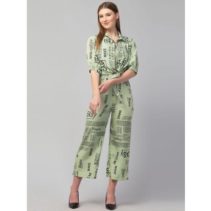 Glito - Mint Green Crepe Regular Fit Womens Jumpsuit ( Pack of 1 ) - None